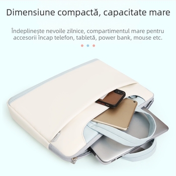 Geantă de umăr pentru notebook, geantă portabilă avansată pentru femei, geantă pentru tabletă de 13-15,6"