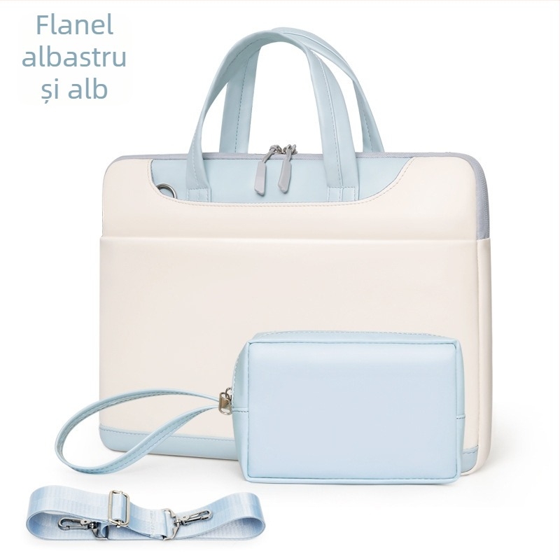 Geantă de umăr pentru notebook, geantă portabilă avansată pentru femei, geantă pentru tabletă de 13-15,6"