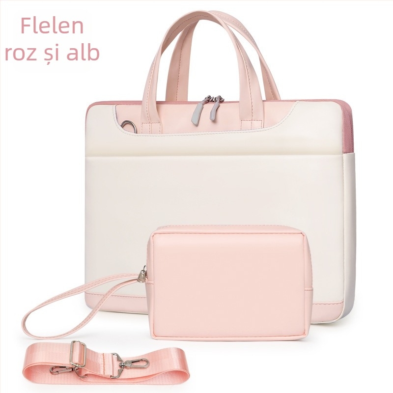 Geantă de umăr pentru notebook, geantă portabilă avansată pentru femei, geantă pentru tabletă de 13-15,6"