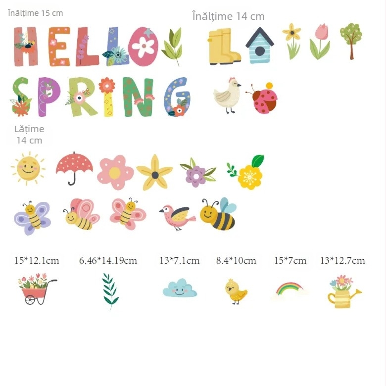 Primăvară salut primăvară decupat din hârtie primăvara vine primăvara temă petrecere fereastră perete decupat manual din hârtie decorațiune