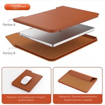 Geantă interioară multifuncțională pentru laptop de 14 inch cu suport, husă de protecție, 15,3 m²/3 cu fermoar, geantă de depozitare pentru computer în stoc