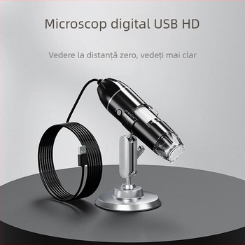 Microscop electronic HD cu microscop digital USB trei-în-unu, en-gros, HD, 1600 de ori, en-gros, fabricat în China