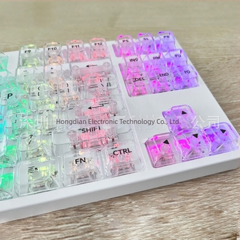 Taste mecanice universale cu axă magnetică OEM, cristal transparent, PC, set complet, tastatură numerică mică, efect de iluminare RGB
