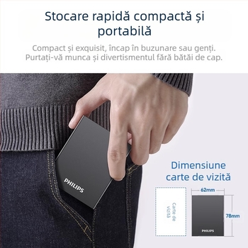 Unitate SSD mobilă Philips PSSD, telefon mobil, computer, tip C, hard disk cu dublă utilizare, stocare de mare viteză, expansiune en-gros