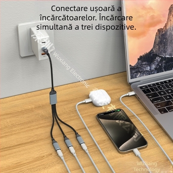 Adaptor de încărcare Star Rail USB Revolution 1-3 tip C mamă, splitter de transmisie, doc de expansiune OTG pentru computer