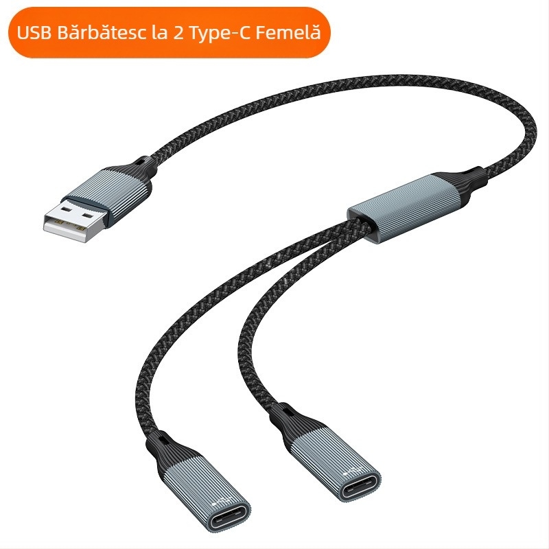 Adaptor de încărcare Star Rail USB Revolution 1-3 tip C mamă, splitter de transmisie, doc de expansiune OTG pentru computer