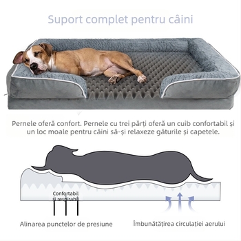 Canapea pentru animale de companie, detașabilă și lavabilă, din material impermeabil, nouă, Amazon, pat pentru câini, pat anti-mușcături pentru câini de talie mare, en-gros