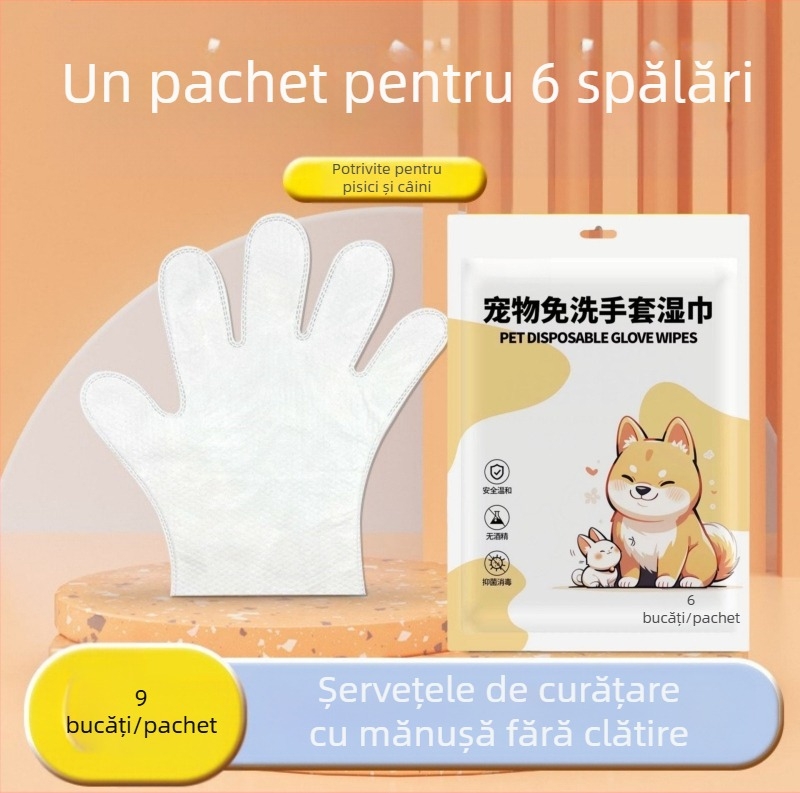 Șervețele umede pentru animale de companie, 80 de șervețele umede speciale, fără frecare, pentru pisici și câini, dezodorizante pentru părțile corpului