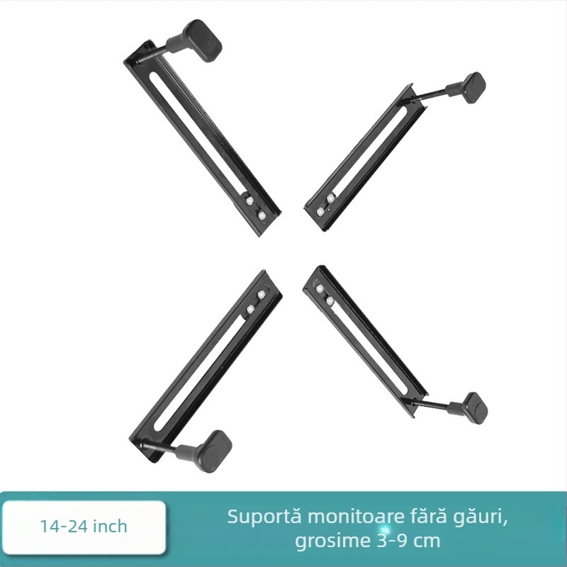 Suport monitor telescopic rotativ, montat pe perete, comutare ecran orizontală și verticală, universal, 17, 24, 27, 32 inch, montat pe perete