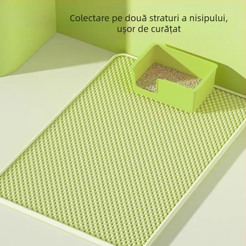 Temu, sursă de comerț exterior, fabrică, dropshipping, covoraș dublu pentru litiera pisicii, anti-murdar, covoraș pentru animale de companie, covoraș pentru pisici și câini