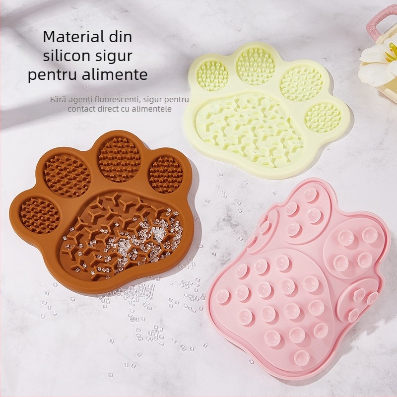 Transfrontalieră nou silicon lent alimentar linge pad Pet cină farfurie linge pad anti-șoc pisică hrănire farfurie Pet Supplies