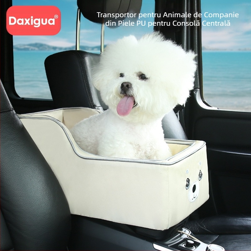 Cușcă auto cu control central, cușcă auto pentru animale de companie, scaun auto pentru câini mici, scaun auto pentru câini, pisică, față, plimbare cu mașina, artefact