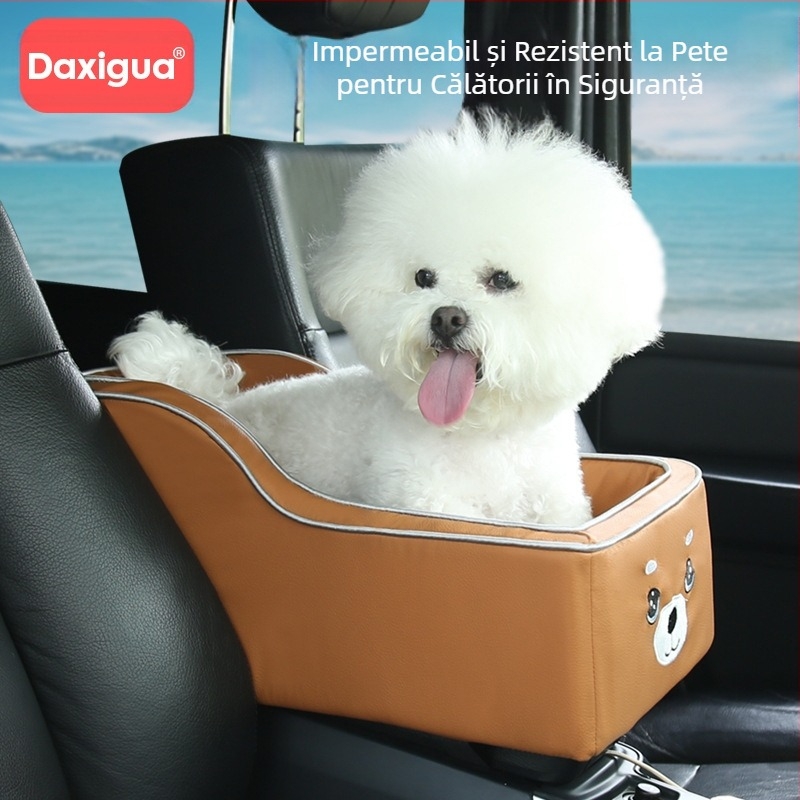 Cușcă auto cu control central, cușcă auto pentru animale de companie, scaun auto pentru câini mici, scaun auto pentru câini, pisică, față, plimbare cu mașina, artefact