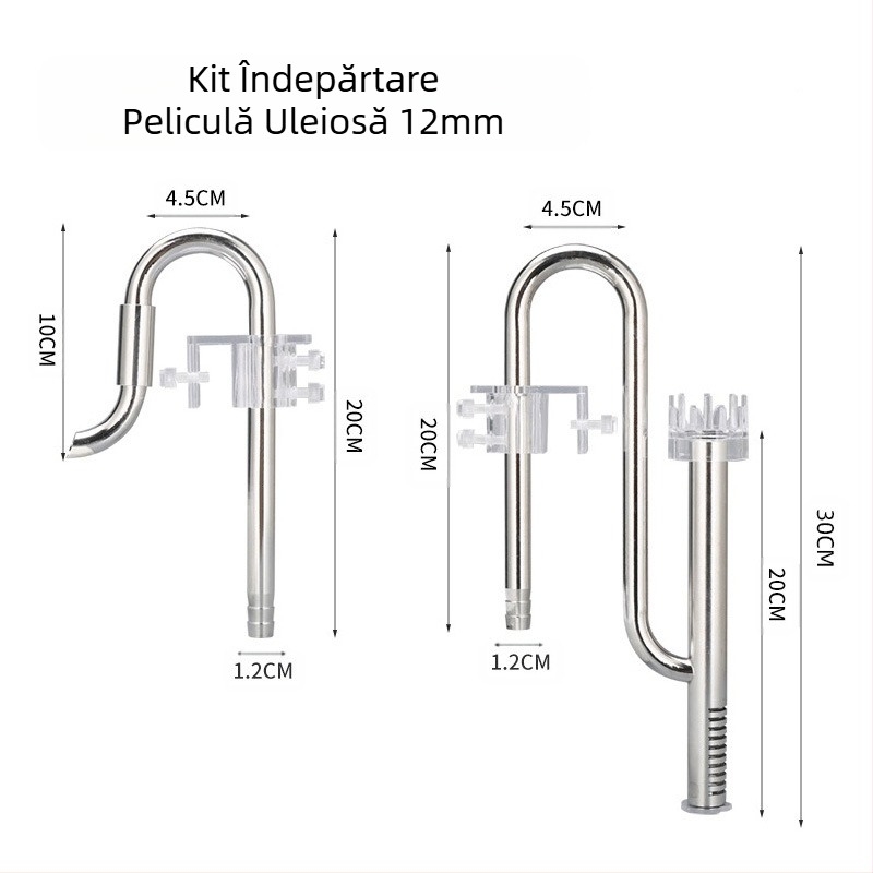 Rezervor de iarbă din oțel inoxidabil, admisie și ieșire, set de folie de ulei pentru îndepărtarea uleiului, accesorii pentru rezervor de iarbă, filtru pentru rezervor de pește, echipament pentru găleată, conductă de apă