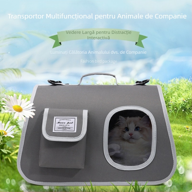 Geantă pentru pisici, geantă pentru animale de companie, geantă de umăr portabilă, geantă confortabilă și respirabilă pentru pisici, accesorii pliabile pentru animale de companie