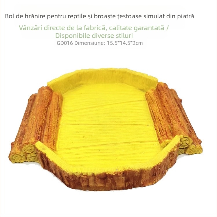 Vânzări directe din fabrică, acvariu, decorare de acvariu, simulate, rășină flocată, bazin de apă, broaște țestoase, alpinism, farfurie de hrănire pentru animale de companie, flocată, farfurie pentru broaște țestoase