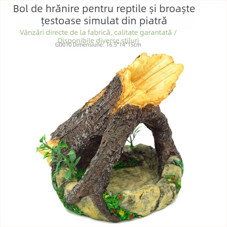 Vânzări directe din fabrică, acvariu, decorare de acvariu, simulate, rășină flocată, bazin de apă, broaște țestoase, alpinism, farfurie de hrănire pentru animale de companie, flocată, farfurie pentru broaște țestoase