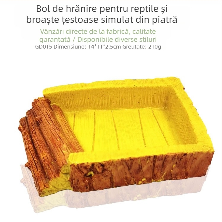 Vânzări directe din fabrică, acvariu, decorare de acvariu, simulate, rășină flocată, bazin de apă, broaște țestoase, alpinism, farfurie de hrănire pentru animale de companie, flocată, farfurie pentru broaște țestoase