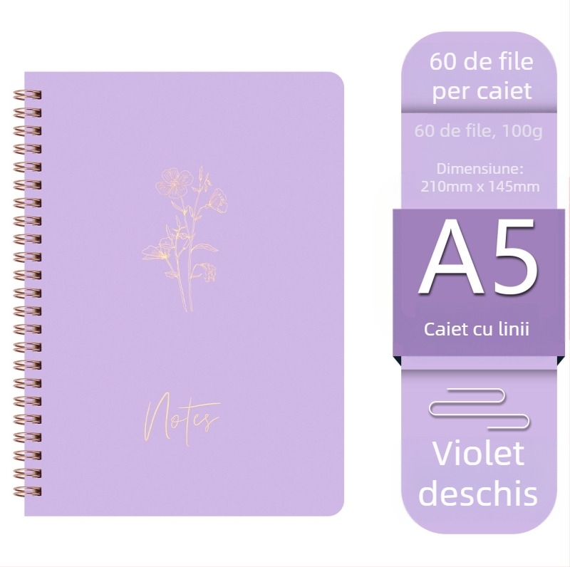 Fabrică în stoc, aprovizionare cu bobine, carte Macaron, culoare, cu foi libere, blocnotes pentru studenți, caiet de birou, en-gros