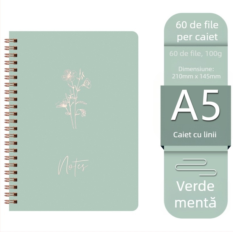 Fabrică în stoc, aprovizionare cu bobine, carte Macaron, culoare, cu foi libere, blocnotes pentru studenți, caiet de birou, en-gros