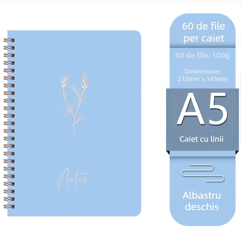 Fabrică în stoc, aprovizionare cu bobine, carte Macaron, culoare, cu foi libere, blocnotes pentru studenți, caiet de birou, en-gros