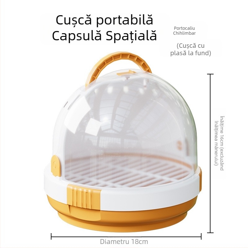Papagal ieșind colivie portabilă colivie tigru piele bujor pasăre rucsac de călătorie cu colivie rotundă consumabile pentru păsări