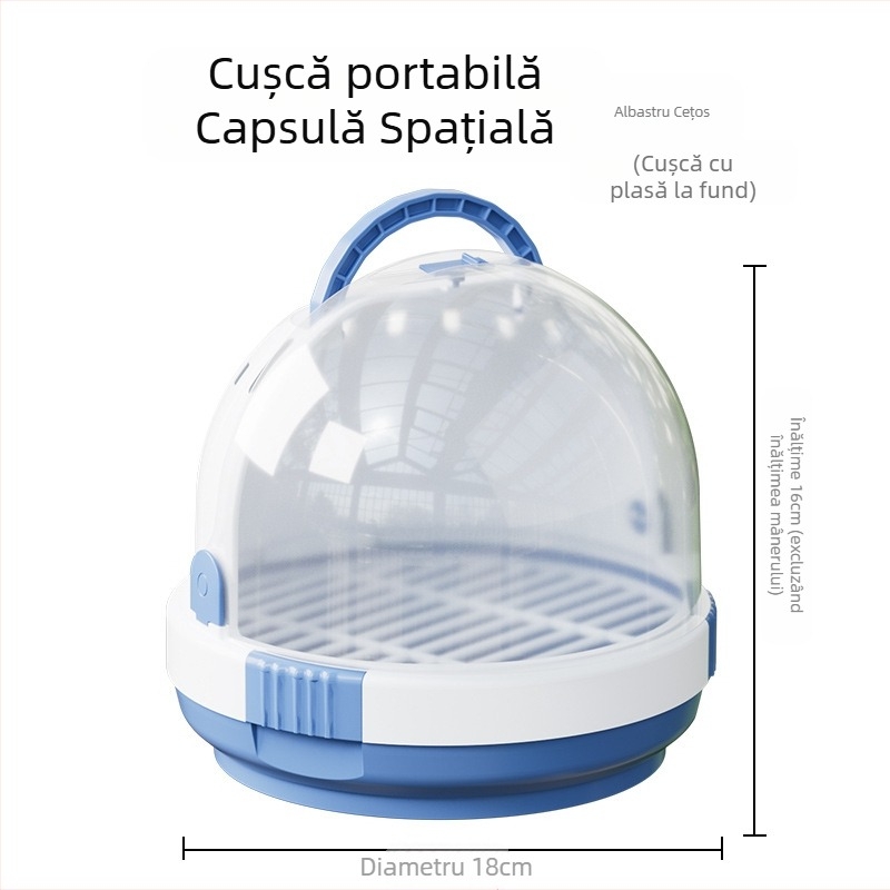 Papagal ieșind colivie portabilă colivie tigru piele bujor pasăre rucsac de călătorie cu colivie rotundă consumabile pentru păsări