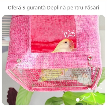 Papagal din oțel inoxidabil plasă de jos casă răcoroasă vară cuib de pasăre agățat cuib de pasăre respirabil plasă de jos cuib cort de dormit pasăre jucărie