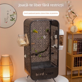 Noua colivie transparentă pentru papagal, colivie panoramică din acril, rezistentă la stropire, ornamentală pentru vilă, casă, colivie pentru păsări, cu ridicata