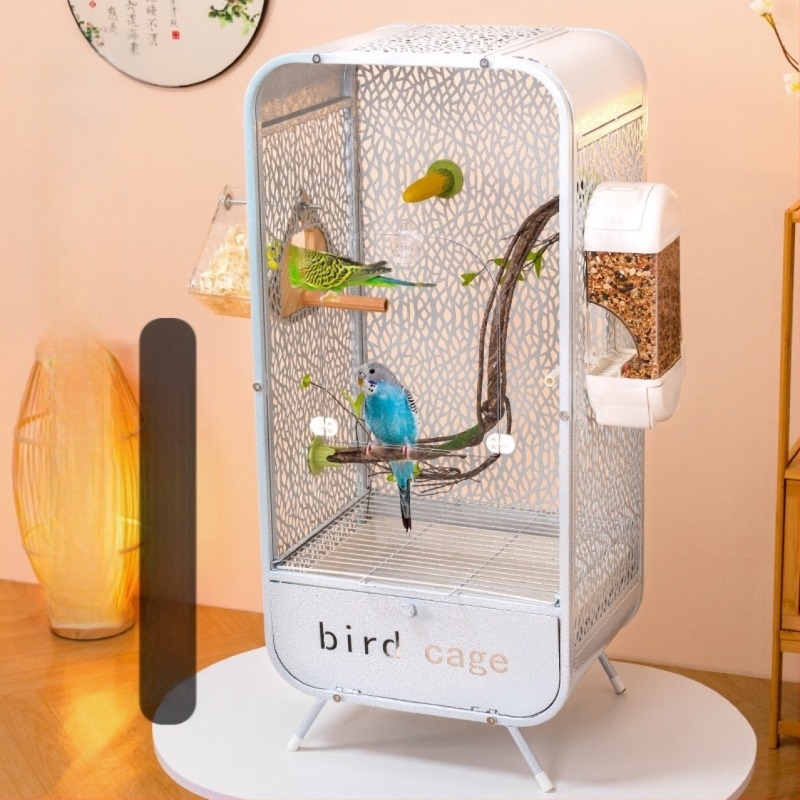 Noua colivie transparentă pentru papagal, colivie panoramică din acril, rezistentă la stropire, ornamentală pentru vilă, casă, colivie pentru păsări, cu ridicata