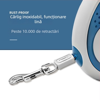 Lesă pentru câini din stoc, lesă retractabilă automată, lanț pentru câini de talie medie și mare, lesă anti-pierdere