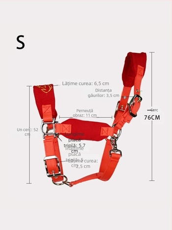 Căpăstru pentru cai, ham durabil și reglabil pentru cai mici și mari, potrivit pentru călărie