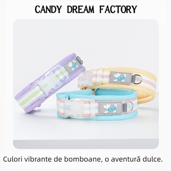 Zgardă pentru câini transfrontalieră, din bumbac spațial, respirabilă, rezistentă la explozii, potrivită pentru zgărzi de câini de mărime medie