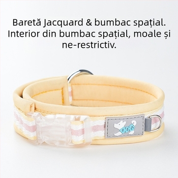 Zgardă pentru câini transfrontalieră, din bumbac spațial, respirabilă, rezistentă la explozii, potrivită pentru zgărzi de câini de mărime medie