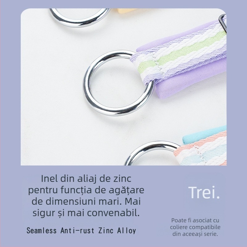 Zgardă pentru câini transfrontalieră, din bumbac spațial, respirabilă, rezistentă la explozii, potrivită pentru zgărzi de câini de mărime medie