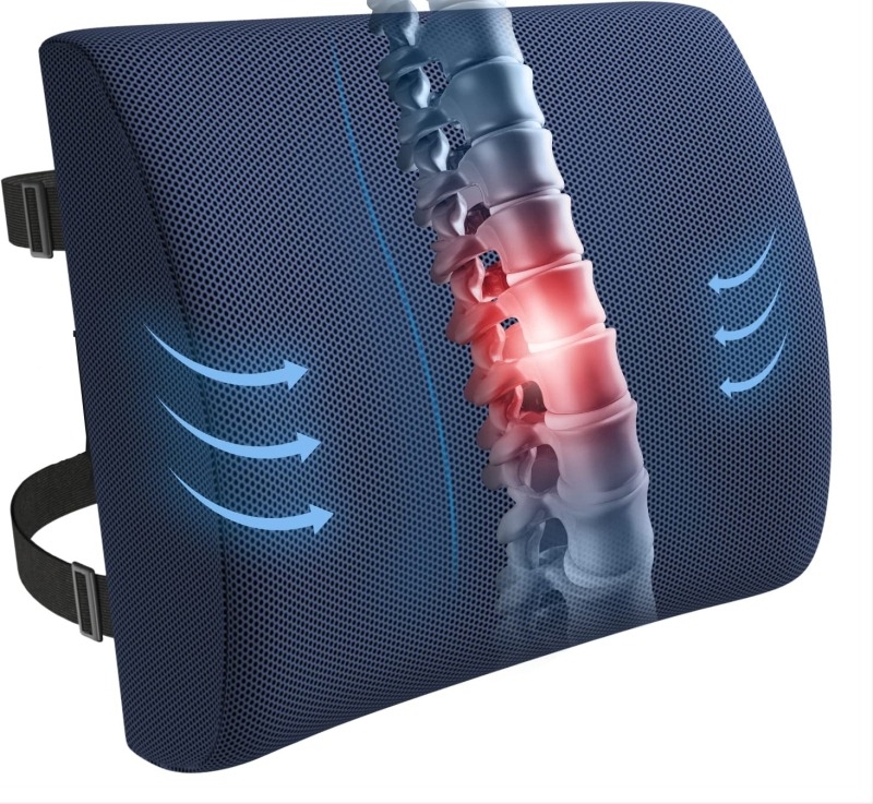 Pernă ergonomică pentru scaun de birou cu spumă cu memorie, suport lombar auto Amazon transfrontalier, pernă de șold, suport lombar, spate lent