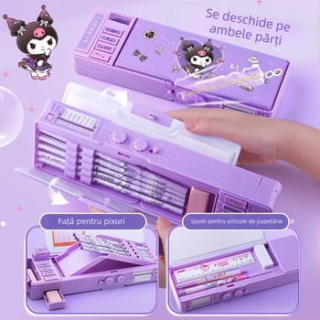 Nu cumpărați pentru comerț electronic intern】Cutie de papetărie multifuncțională, penar original Sanrio pentru fete cu lacăt cu combinație și mecanism