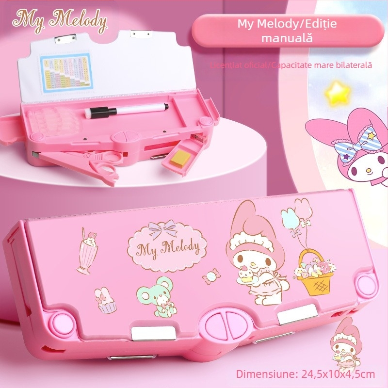 Nu cumpărați pentru comerț electronic intern】Cutie de papetărie multifuncțională, penar original Sanrio pentru fete cu lacăt cu combinație și mecanism