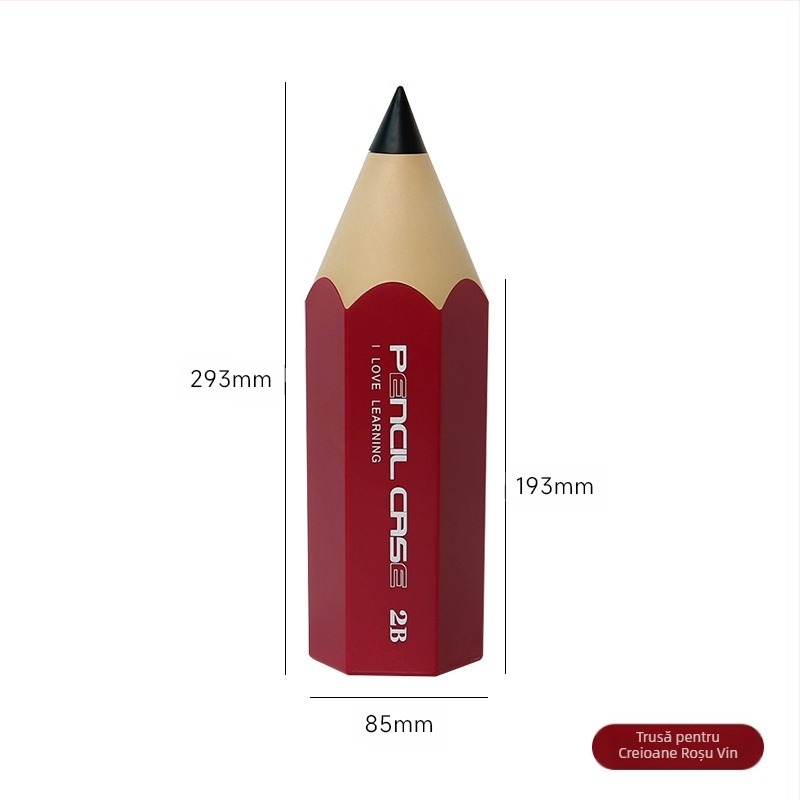 Recipiente pentru stilouri în formă de creion, pentru studenți, cu capac, rezistent la praf, pentru papetărie, depozitare pentru stilouri, cutie de depozitare, găleată, cartuș de pensule cosmetice