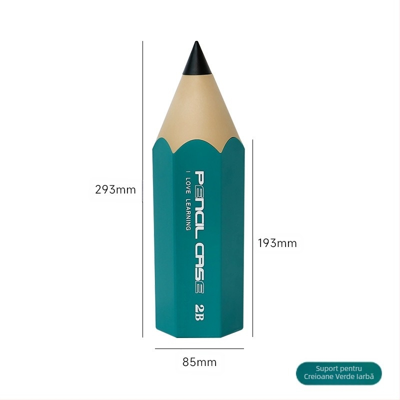 Recipiente pentru stilouri în formă de creion, pentru studenți, cu capac, rezistent la praf, pentru papetărie, depozitare pentru stilouri, cutie de depozitare, găleată, cartuș de pensule cosmetice