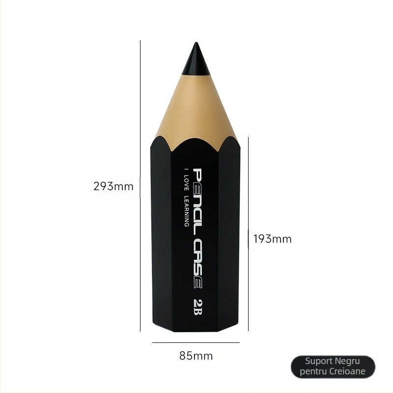 Recipiente pentru stilouri în formă de creion, pentru studenți, cu capac, rezistent la praf, pentru papetărie, depozitare pentru stilouri, cutie de depozitare, găleată, cartuș de pensule cosmetice