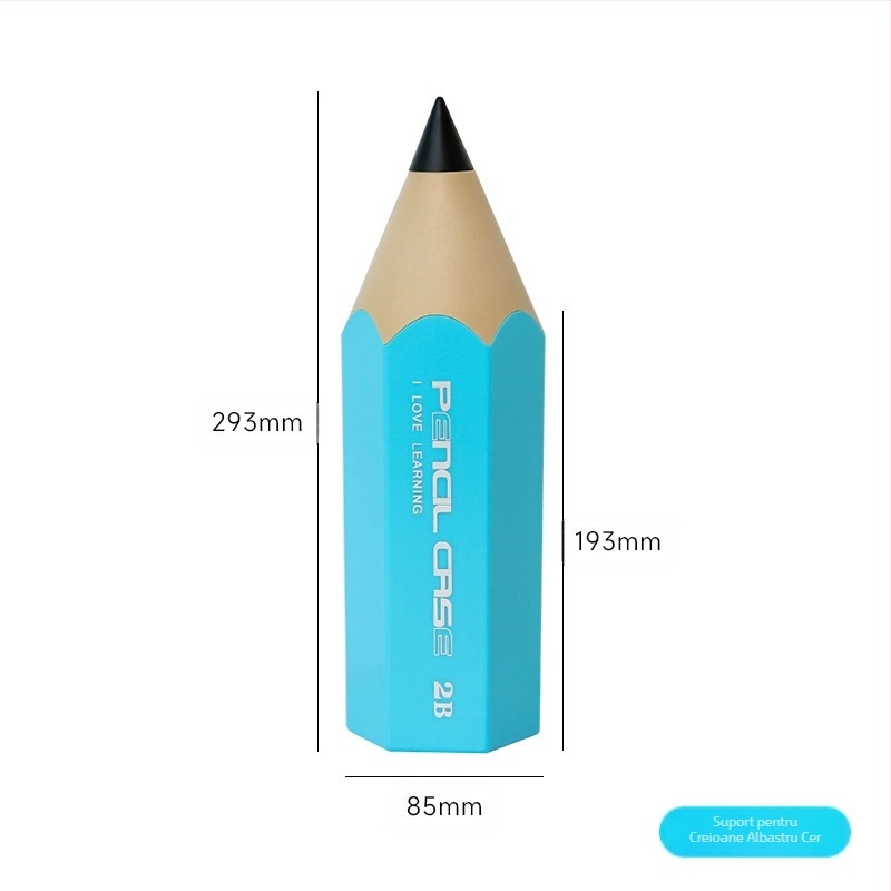 Recipiente pentru stilouri în formă de creion, pentru studenți, cu capac, rezistent la praf, pentru papetărie, depozitare pentru stilouri, cutie de depozitare, găleată, cartuș de pensule cosmetice