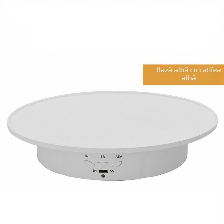 Placă de afișare rotativă electrică inteligentă de 20 cm, suport static pentru oglindă, sarcină de 8 kg pentru fotografie și filmare video live