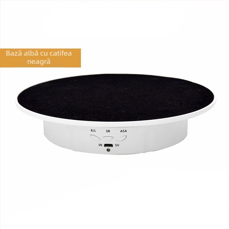 Placă de afișare rotativă electrică inteligentă de 20 cm, suport static pentru oglindă, sarcină de 8 kg pentru fotografie și filmare video live