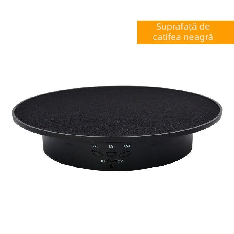 Placă de afișare rotativă electrică inteligentă de 20 cm, suport static pentru oglindă, sarcină de 8 kg pentru fotografie și filmare video live