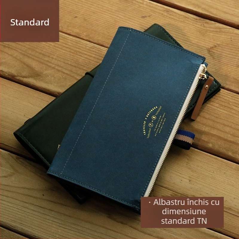 Geantă de depozitare cu fermoar Multi-TN, accesorii, DuPont, hârtie de călătorie, carte de călătorie, piele de vacă spălată, bancnote, geantă înconjurătoare