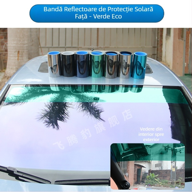 Folie parasolar față, Folie izolatoare reflectorizantă, Bandă decorativă, Parasolar, Parbriz semiremorcă, Folie de protecție solară pentru camion