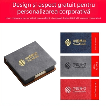 Cutie de papetărie stereo PU pentru birou, cutie de depozitare, notă, notă, notă, notă, caiet, logo imprimabil, en-gros