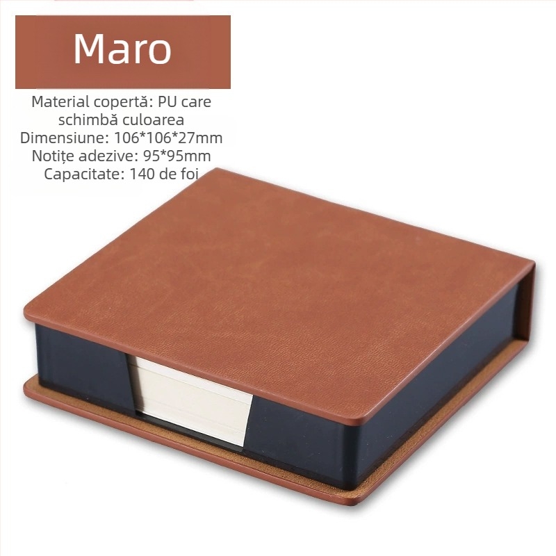 Cutie de papetărie stereo PU pentru birou, cutie de depozitare, notă, notă, notă, notă, caiet, logo imprimabil, en-gros