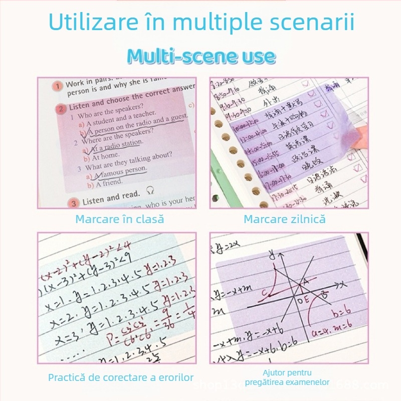 Notițe Post-it transparente sidefate, detașabile, autocolant Morandi Index, autocolant pentru notițe studenți, autocolant autocolant autocolant autocolant autocolant